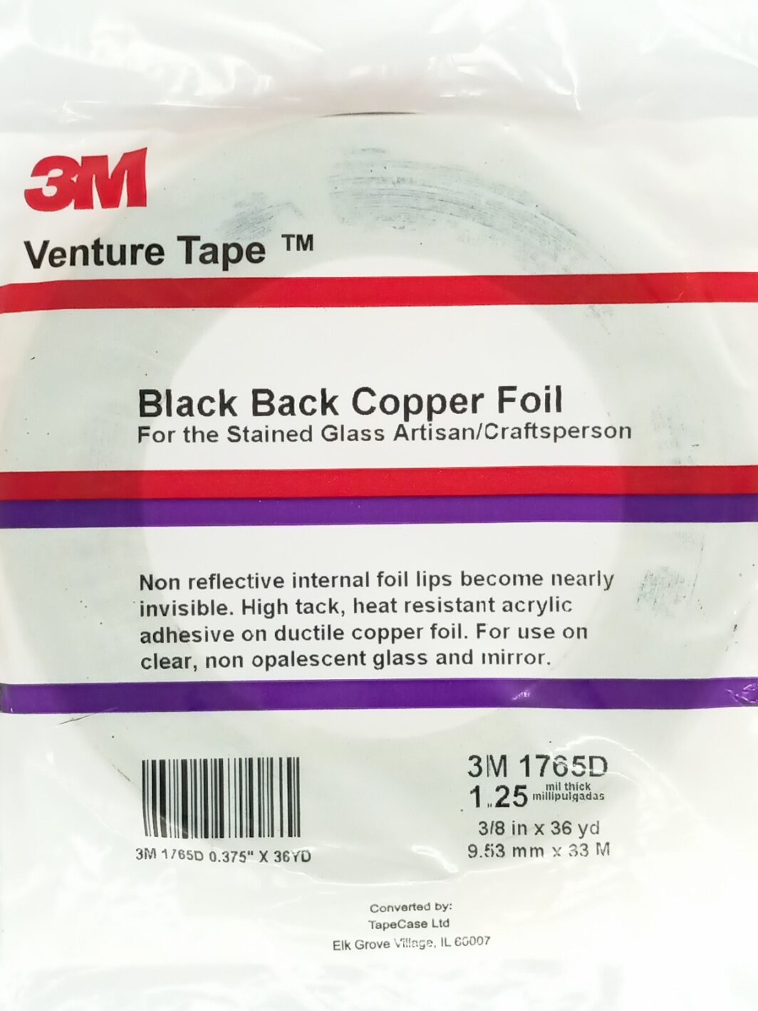 Copper Foil 3/8 (cobre-negro 1mil)